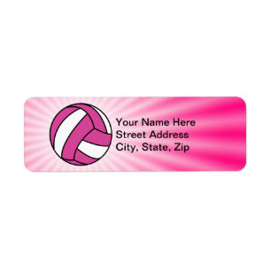 Etiqueta Voleibol rosa