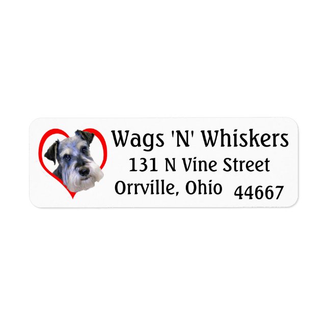 Etiqueta "Wags 'N' Whiskers" (Frente)