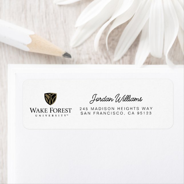 Etiqueta Wake Forest University Wordmark (In situ)