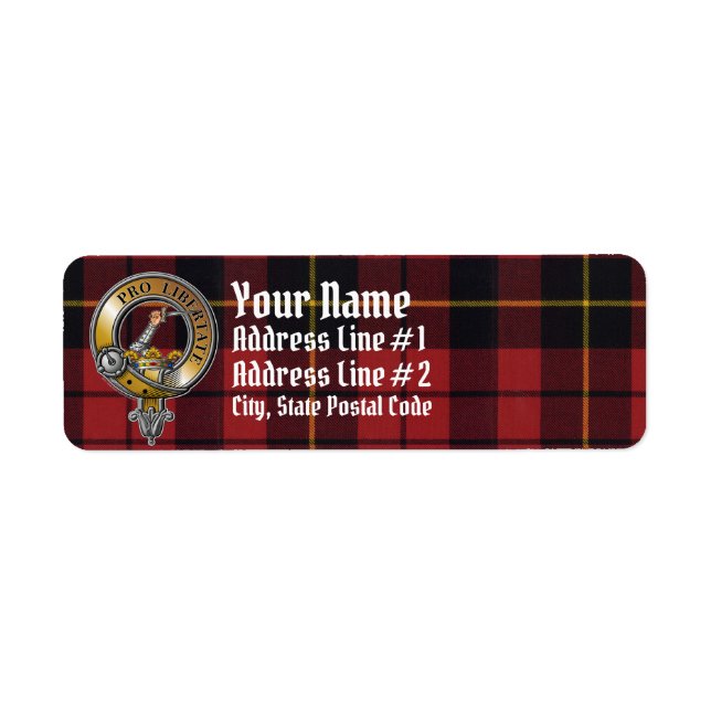 Etiqueta Wallace Tartan & Badge (Frente)