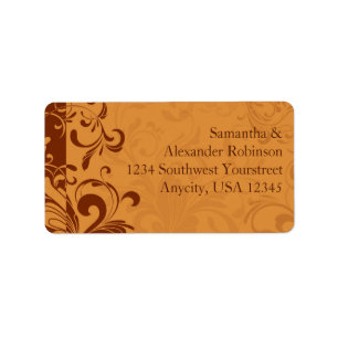 Etiqueta Warm Golden Otumn Swirl