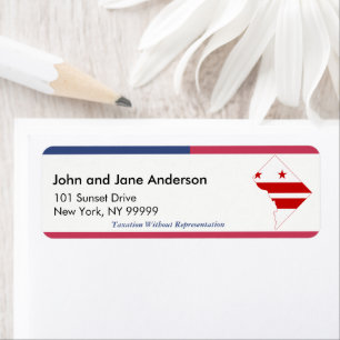 Etiqueta Washington DC Sin dirección de devolución de repre