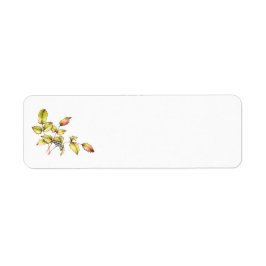 Etiqueta Watercolor barberry return address label
