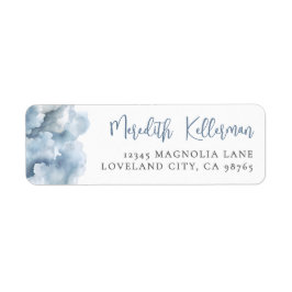 Etiqueta Watercolor Cloud Return Address