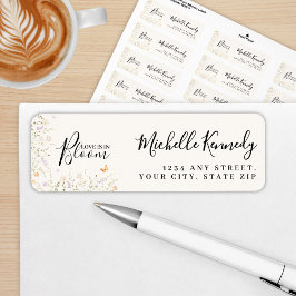 Etiqueta Watercolor Floral Love Is In Bloom Bridal Shower 