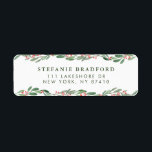 Etiqueta Watercolor Holly and Greenery Garlands Holiday<br><div class="desc">Watercolor Holly and Greenery Garlands Holiday Label | Customizable holiday return address label featuring watercolor illustrations of holly berries and greenery garlands. Matching items are available.</div>