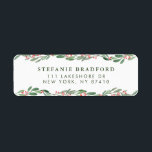 Etiqueta Watercolor Holly and Greenery Garlands Holiday<br><div class="desc">Watercolor Holly and Greenery Garlands Holiday Label | Customizable holiday return address label featuring watercolor illustrations of holly berries and greenery garlands. Matching items are available.</div>