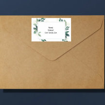 Watercolor Leafy verde botánico