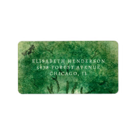 Etiqueta Watercolor Oak Tree Retro Rustic Family Reunion