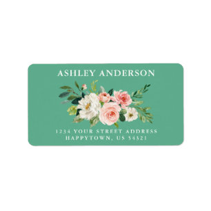 Etiqueta Watercolor Pink Floral Greeneration Neo Mint Direc