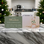 Etiqueta Watercolor Snowman Merry Christmas Return Address<br><div class="desc">Un muñeco de nieve de caramelo pintado a mano con una acuarela de color vintage en un encantador Navidad etiqueta de regreso de vacaciones</div>