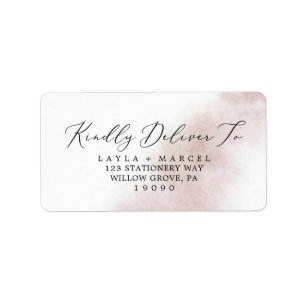 Etiqueta Watercolor Wash Blush RSVP Address Labels