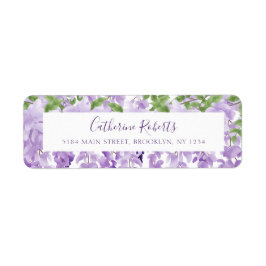 Etiqueta Watercolor Wisteria Wedding Return Address