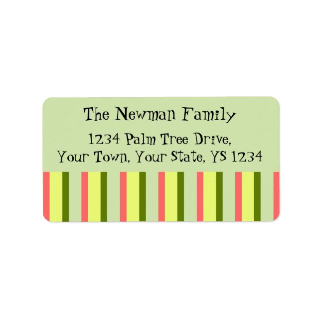 Etiqueta Watermelon Green Stripe Classic (Frente)