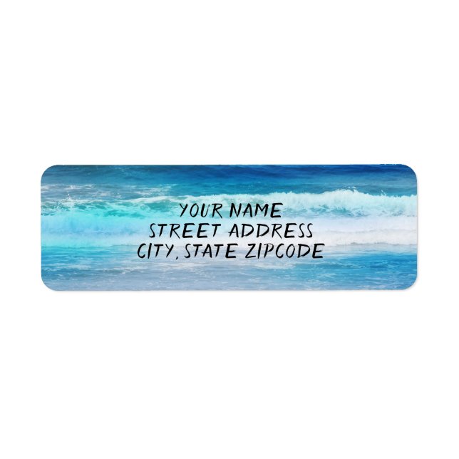 Etiqueta Waves acuáticas (Frente)