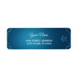 Etiqueta Wedding Geometric Teal Turquoise Return Address