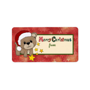 Etiqueta Weihnachtsstickbild Adressaufkleber