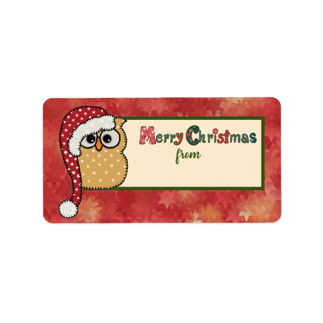 Etiqueta Weihnachtsstickbild Adressaufkleber (Frente)