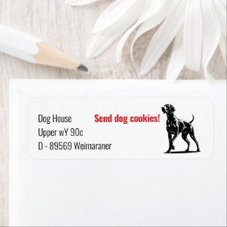 Etiqueta Weimaraner Dog 