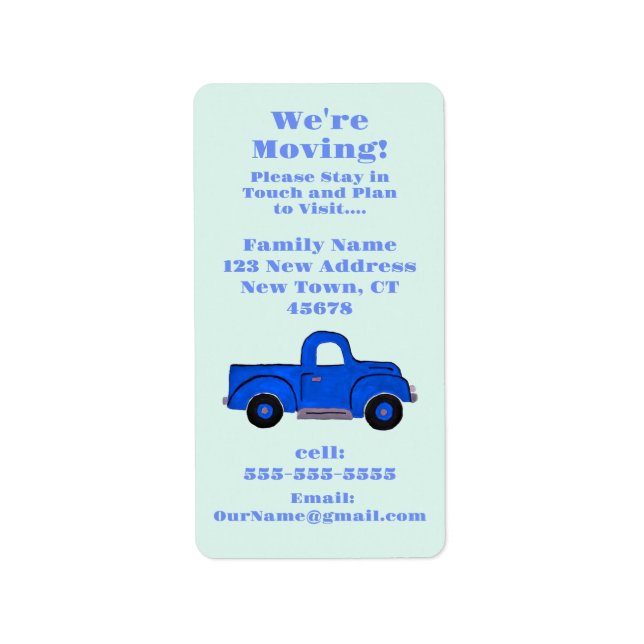 Etiqueta We're Moving Announcement Sticker Label (Frente)