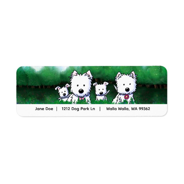 Etiqueta Westie Family  (Frente)