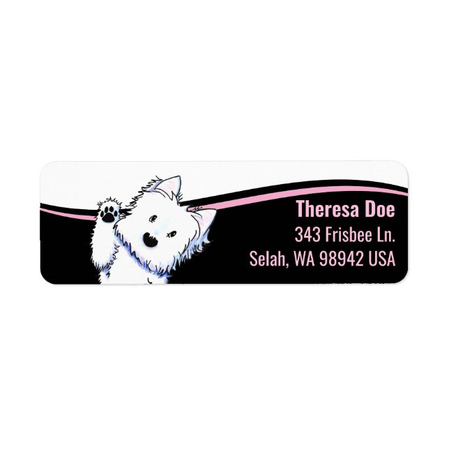 Etiqueta Westie Wave Address Label (Frente)