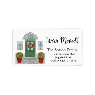 Etiqueta We've Moved! Christmas home Label