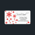 Etiqueta We've Moved snowflake Holiday Address Label<br><div class="desc">Add a special detail to your holiday letters! There are many different cards available,  so pick the design and wording you like. Browse the store or search for "portosabbianatalelabel".</div>