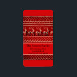 Etiqueta We've Moved!  Ugly Christmas Sweater<br><div class="desc">After all the work and stress, tell them you have a new address! There is no better ( and easier!) way to spread the news than adding this label to your Christmas post. There are many different cards available, so pick the design and wording you like. Browse the store or...</div>