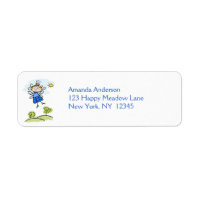Whimsical Happy Angel Fairy Volando fuera