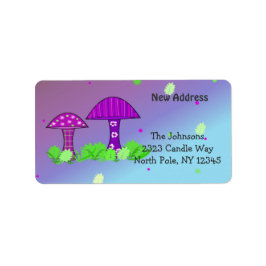Etiqueta Whimsical Mushrooms New Address
