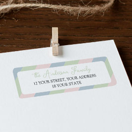 Etiqueta Whimsical Pastel Return Address Label