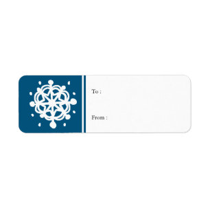 Etiqueta Whimsical Snowflake Gift