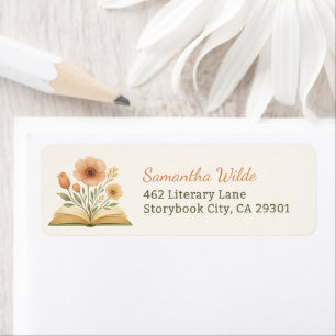 Etiqueta Whimsical Storybook Wildflower Moda Dirección de d