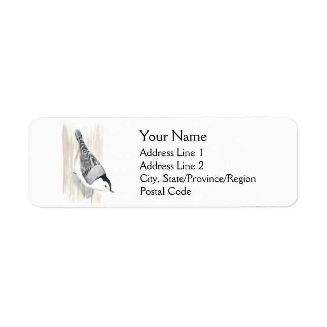 Etiqueta White-Breasted Nuthatch Address Labels (Frente)