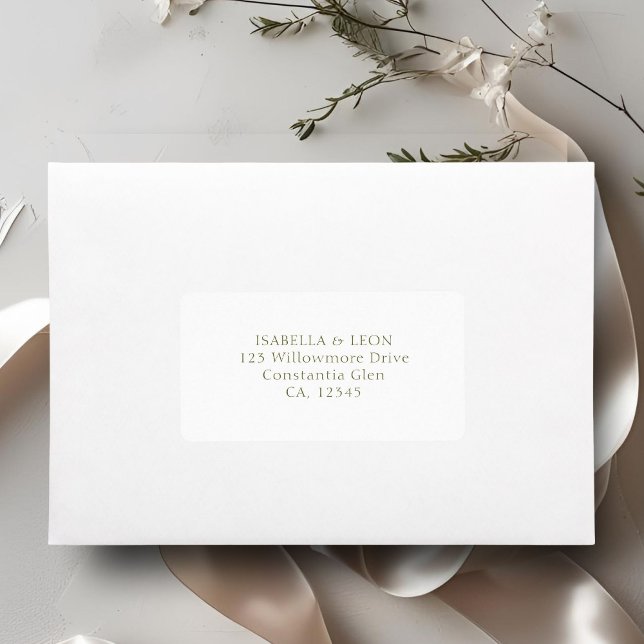 Etiqueta White | Simple Wedding Address (Subido por el creador)