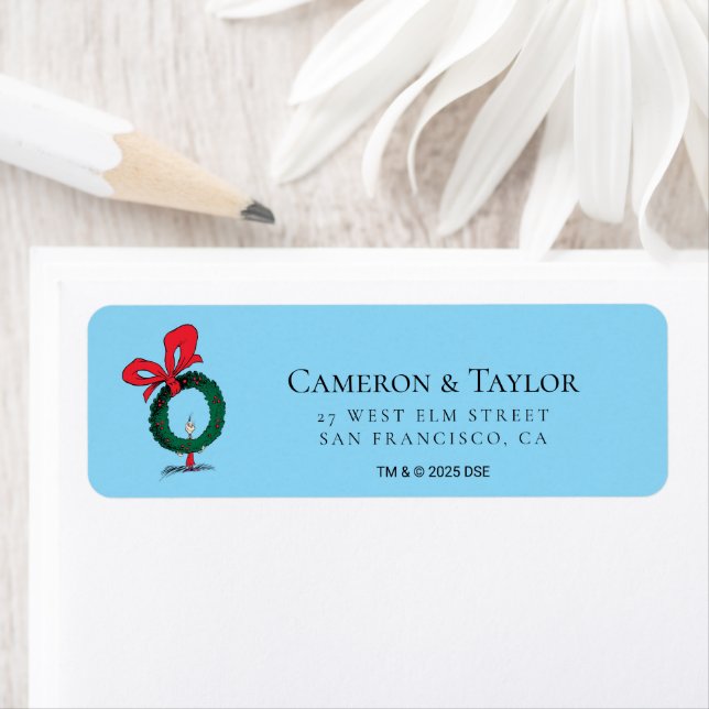 Etiqueta Who Peeking Through Christmas Wreath (In situ)