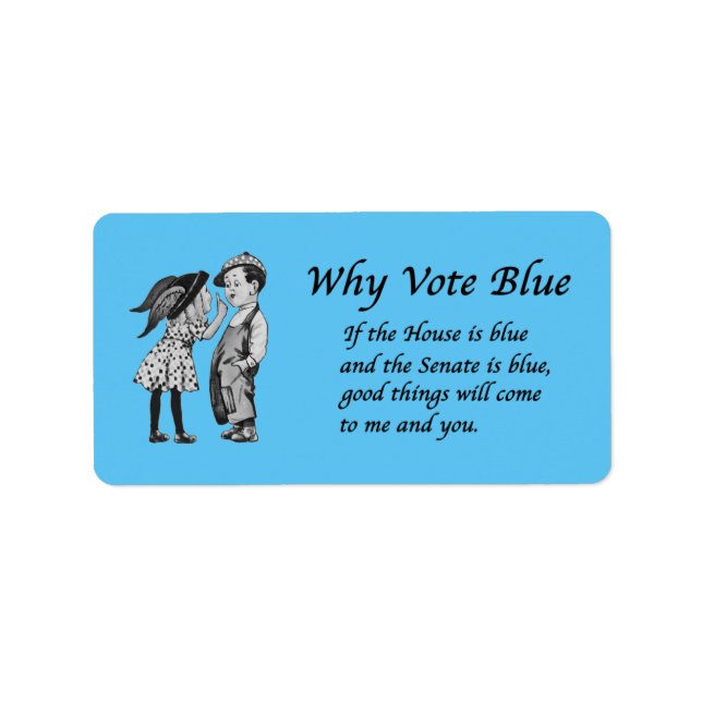Etiqueta Why Vote Blue in 2024 (Frente)