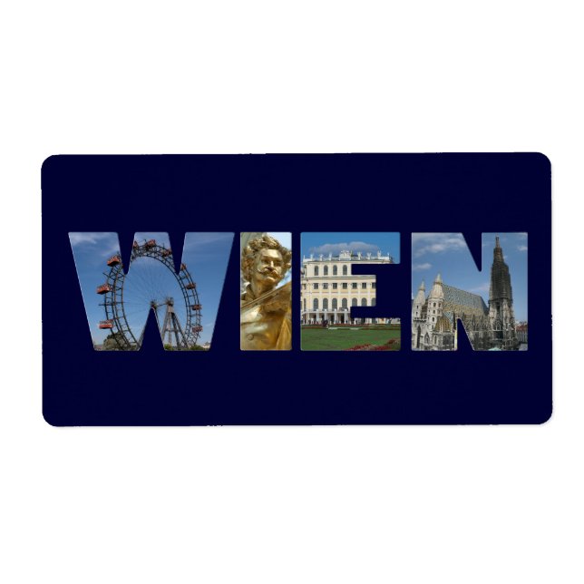 Etiqueta Wien Österreich (Frente)