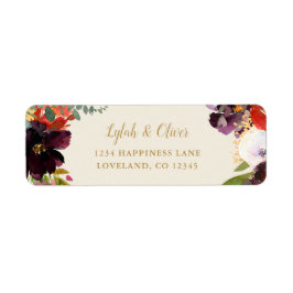 Etiqueta Wild Autumn Bouquet | Dirección de devolución del
