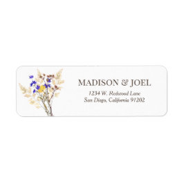 Etiqueta Wild flowers Return Address Label