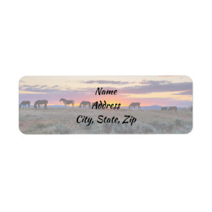 Etiqueta Wild Mustangs of the West