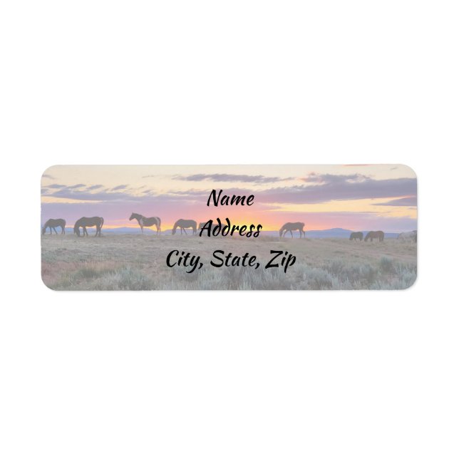 Etiqueta Wild Mustangs of the West (Frente)