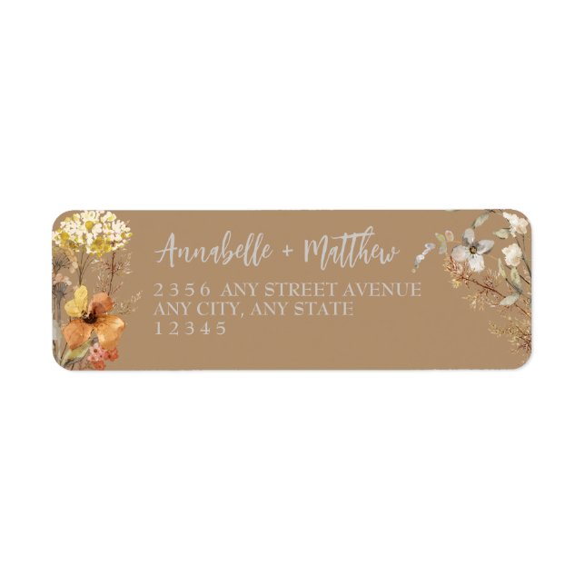 Etiqueta Wildflower Address Label (Frente)
