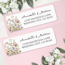 Etiqueta Wildflower Floral Return Address