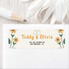 Etiqueta Wildflower Wedding Invitation