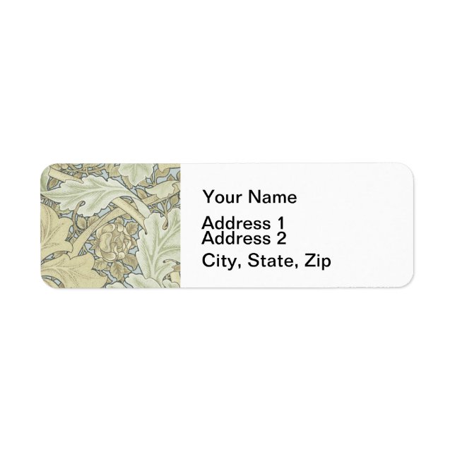 Etiqueta William Morris Acanthus St James Wallpaper (Frente)