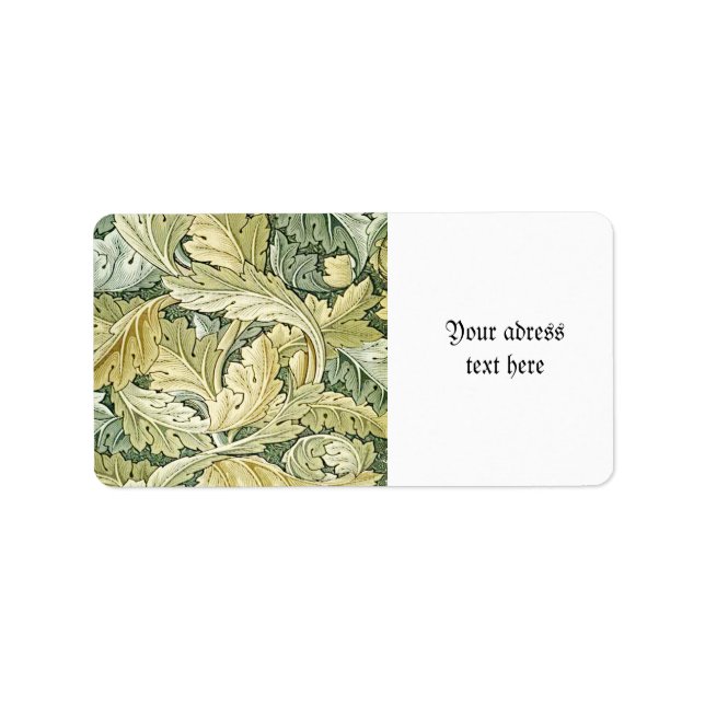 Etiqueta William Morris, Art Nouveau, original, Agathus, wa (Frente)