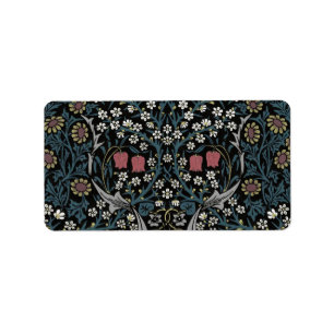 Etiqueta William Morris Blackthorn Floral Art Nouveau