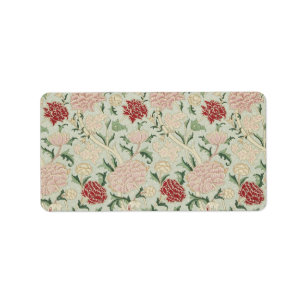 Etiqueta William Morris Cray Floral Pre Raphaelite Vintage